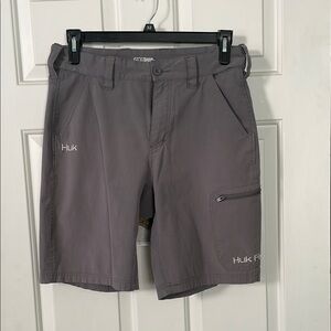 Huk Gray Cargo Shorts for Versatile Comfort